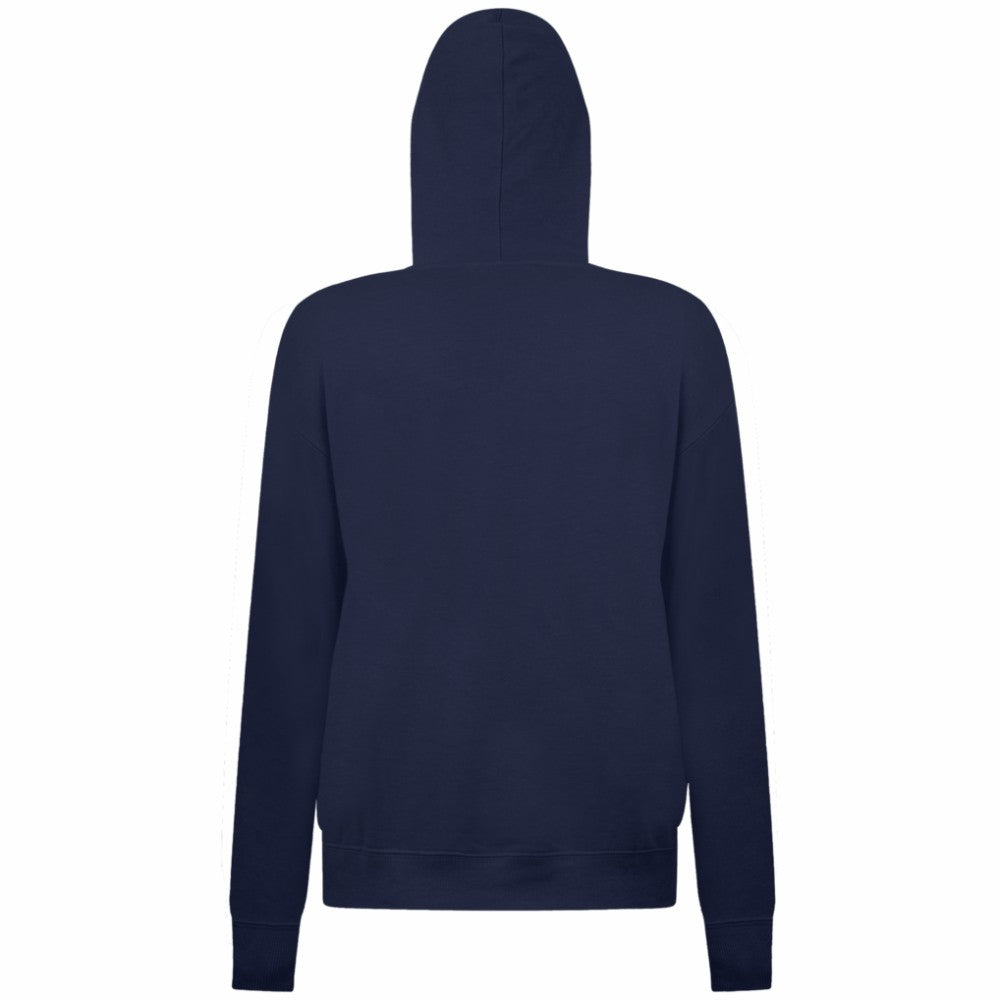 NHL Navy Edmonton Oilers Levelwear Women's Adorn Banner Arch Pullover Hoodie