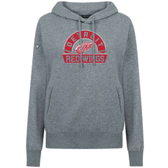 NHL Gray Detroit Red Wings Levelwear Women's Adorn Banner Arch Pullover Hoodie