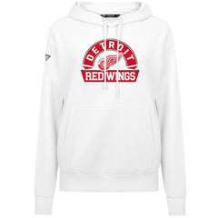 NHL White Detroit Red Wings Levelwear Women's Adorn Banner Arch Pullover Hoodie