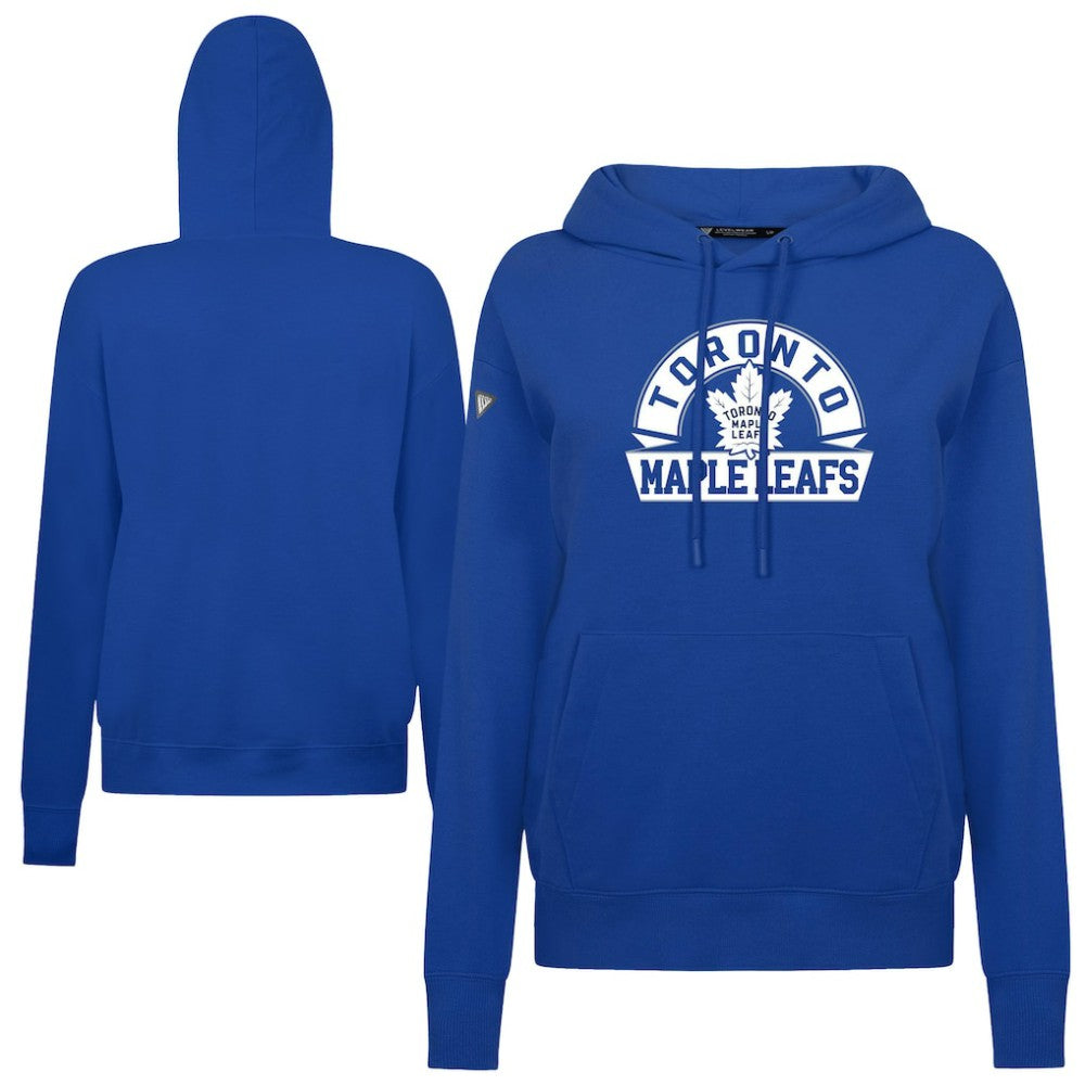 NHL Royal Toronto Maple Leafs Levelwear Women's Adorn Banner Arch Pullover Hoodie