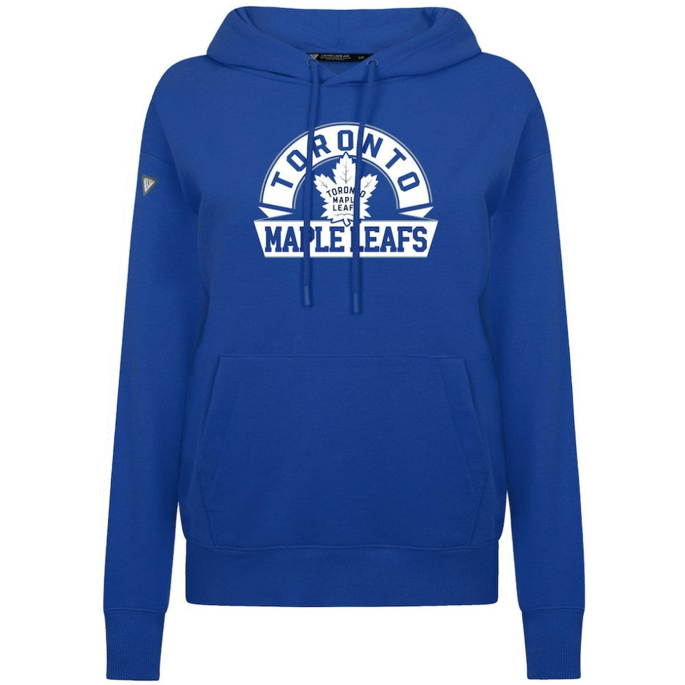 NHL Royal Toronto Maple Leafs Levelwear Women's Adorn Banner Arch Pullover Hoodie
