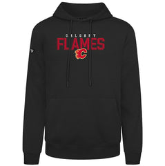 NHL Black Calgary Flames Levelwear Podium Carve Pullover Hoodie