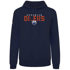 NHL Navy Edmonton Oilers Levelwear Podium Carve Pullover Hoodie