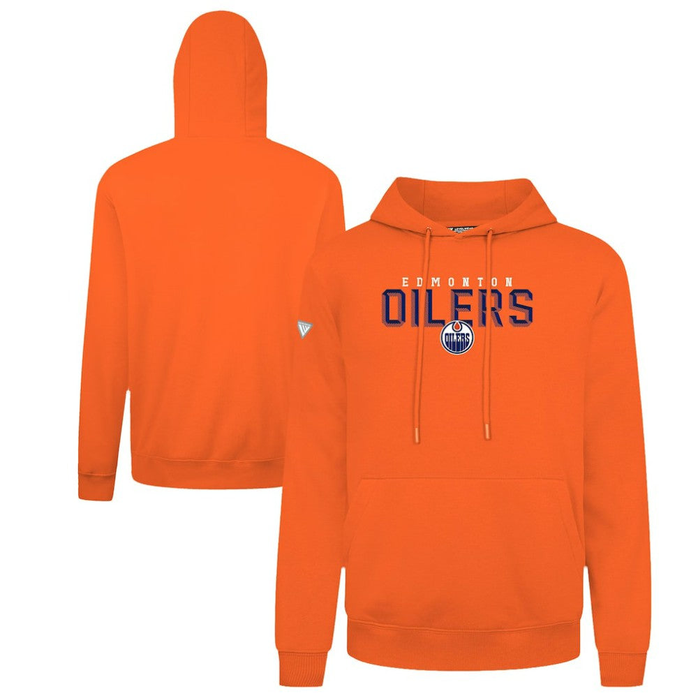 NHL Orange Edmonton Oilers Levelwear Podium Carve Pullover Hoodie
