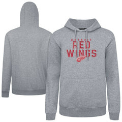 NHL Gray Detroit Red Wings Levelwear Podium Carve Pullover Hoodie