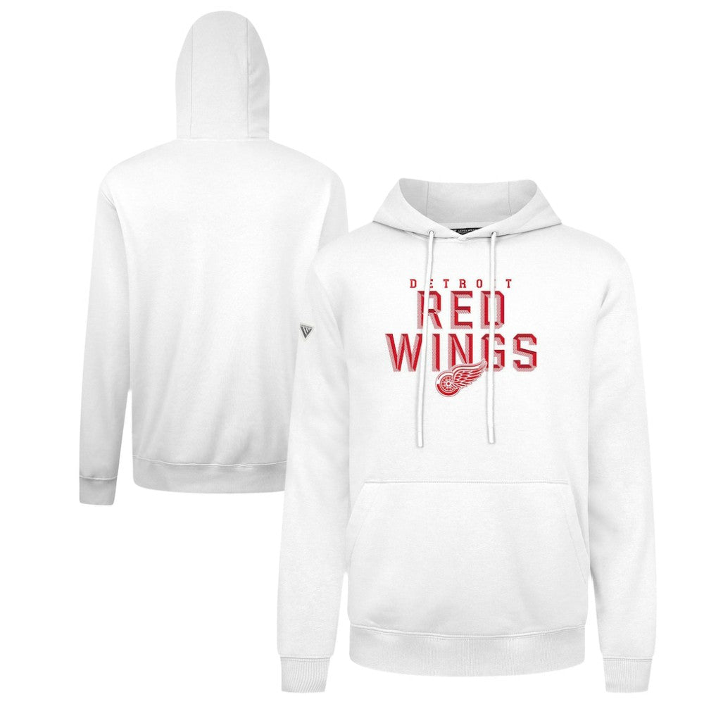 NHL White Detroit Red Wings Levelwear Podium Carve Pullover Hoodie