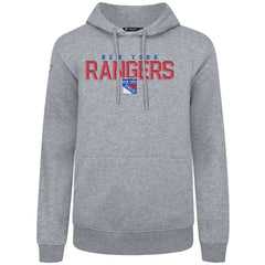 NHL Gray New York Rangers Levelwear Podium Carve Pullover Hoodie