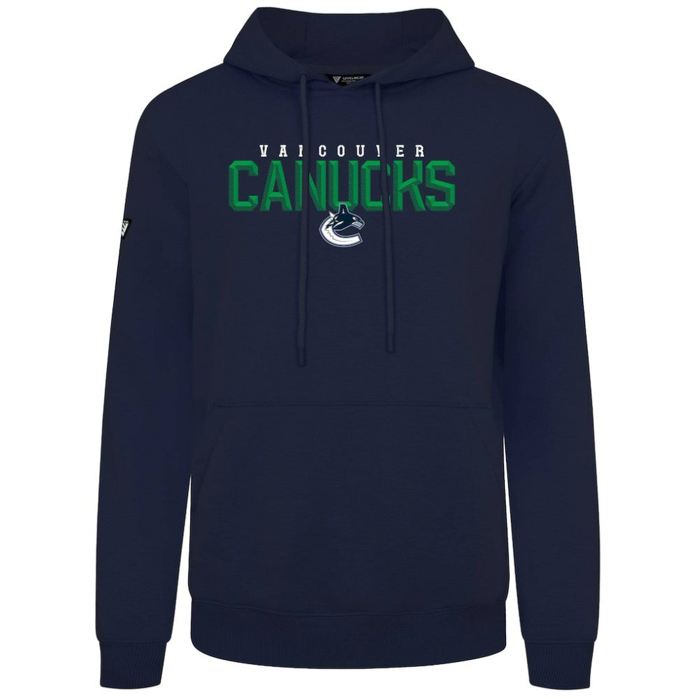 NHL Navy Vancouver Canucks Levelwear Podium Carve Pullover Hoodie