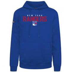 NHL Royal New York Rangers Levelwear Podium Carve Pullover Hoodie