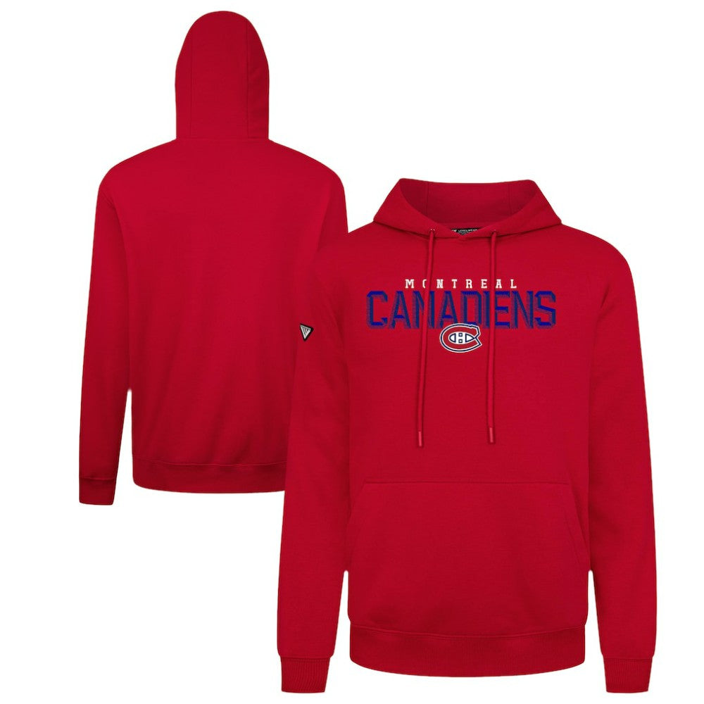 NHL Red Montreal Canadiens Levelwear Podium Carve Pullover Hoodie