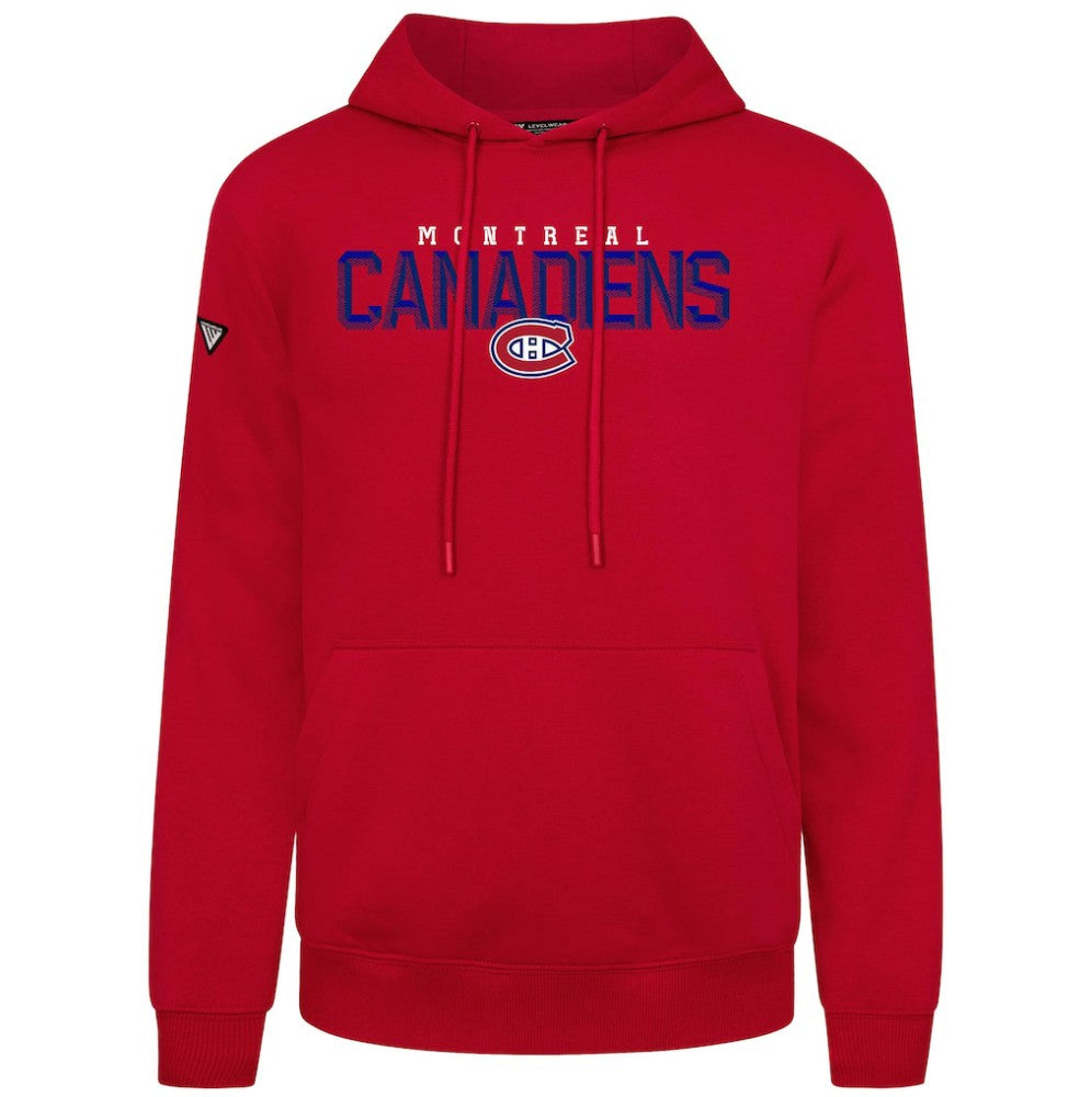 NHL Red Montreal Canadiens Levelwear Podium Carve Pullover Hoodie