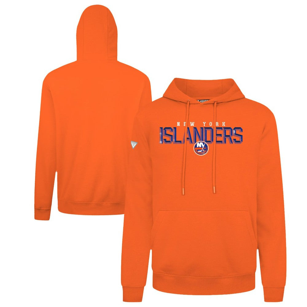 NHL Orange New York Islanders Levelwear Podium Carve Pullover Hoodie