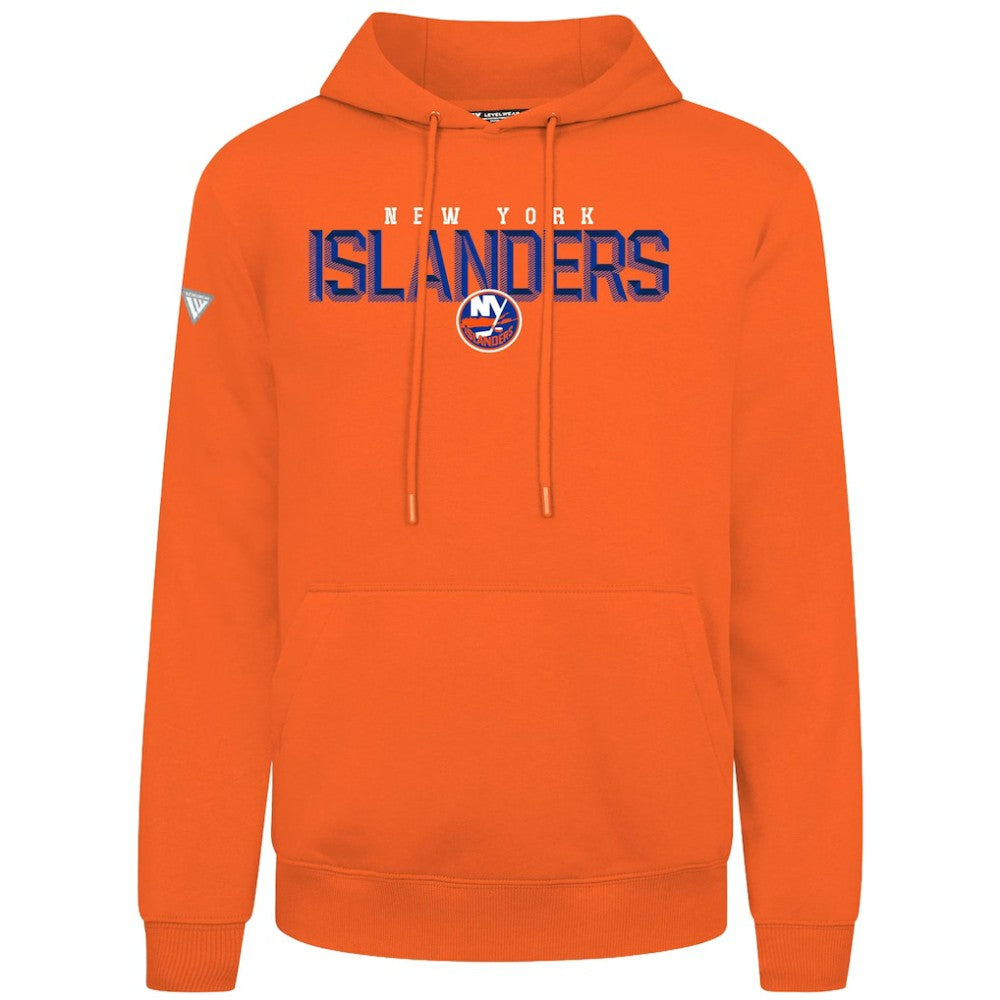 NHL Orange New York Islanders Levelwear Podium Carve Pullover Hoodie