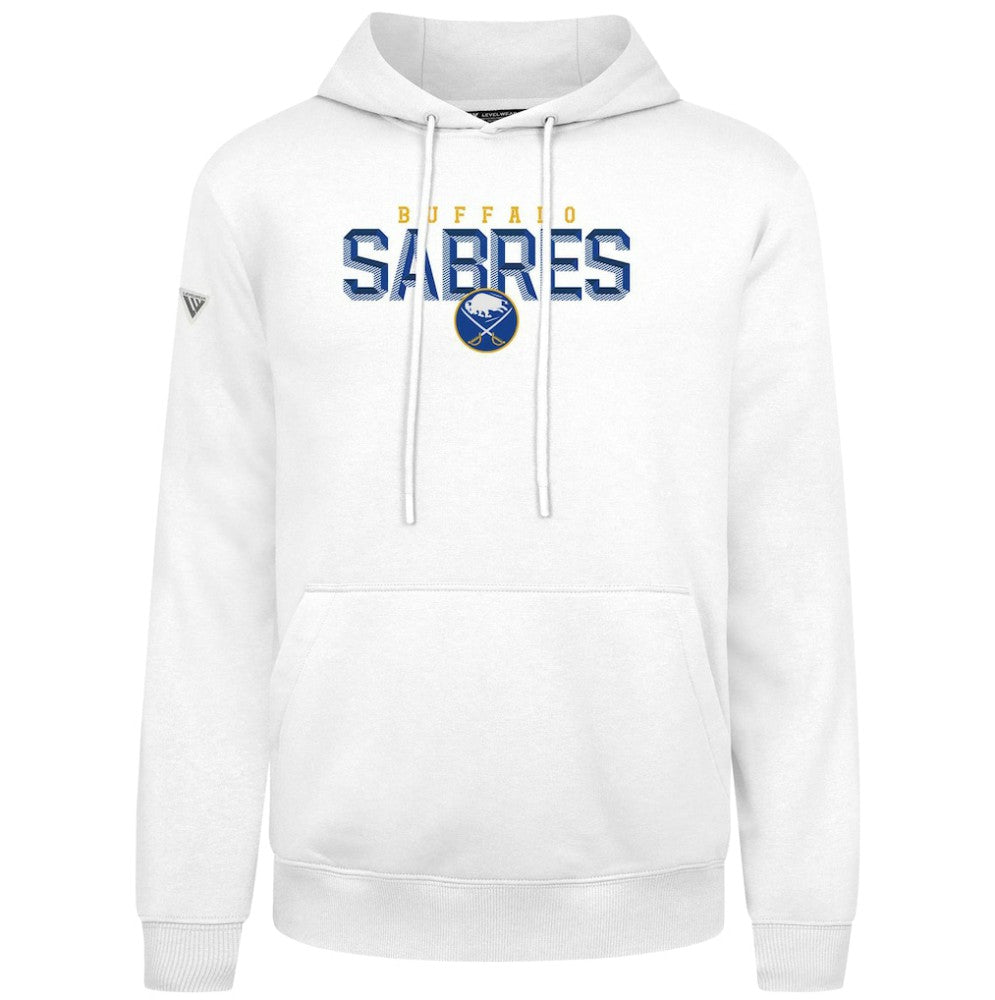 NHL White Buffalo Sabres Levelwear Podium Carve Pullover Hoodie