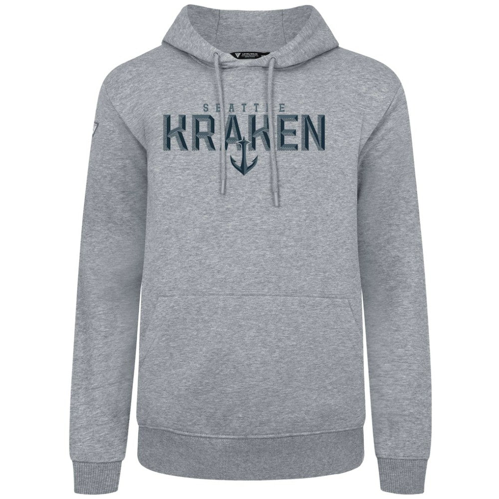 NHL Gray Seattle Kraken Levelwear Podium Carve Pullover Hoodie