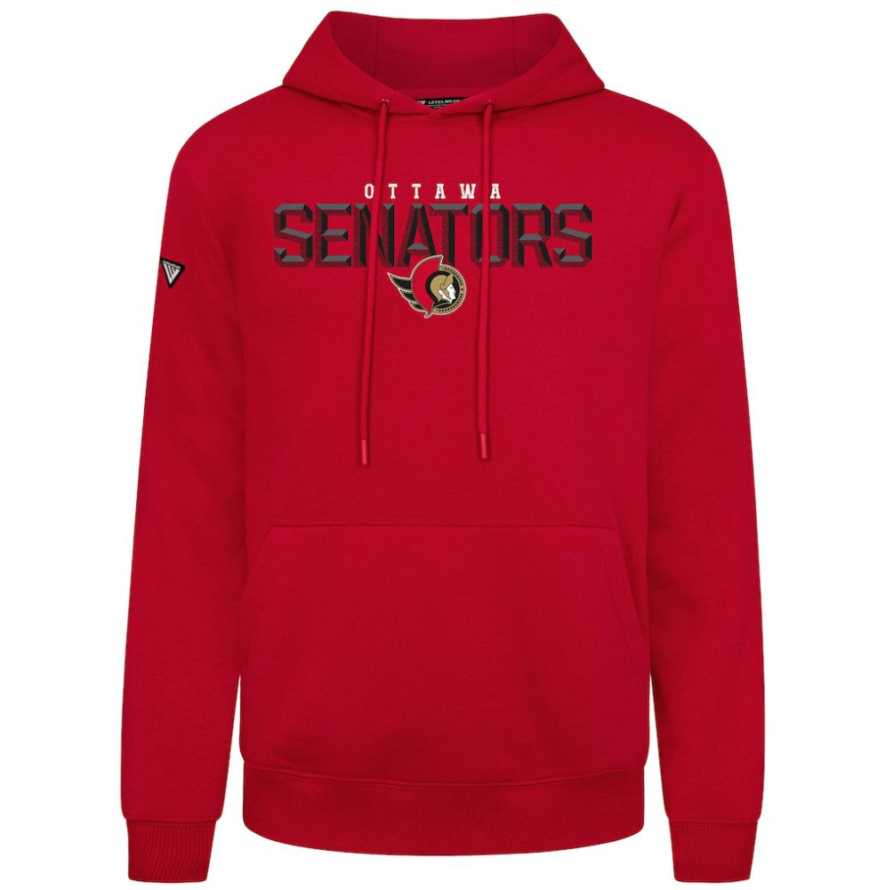 NHL Red Ottawa Senators Levelwear Podium Carve Pullover Hoodie
