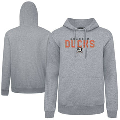 NHL Gray Anaheim Ducks Levelwear Podium Carve Pullover Hoodie