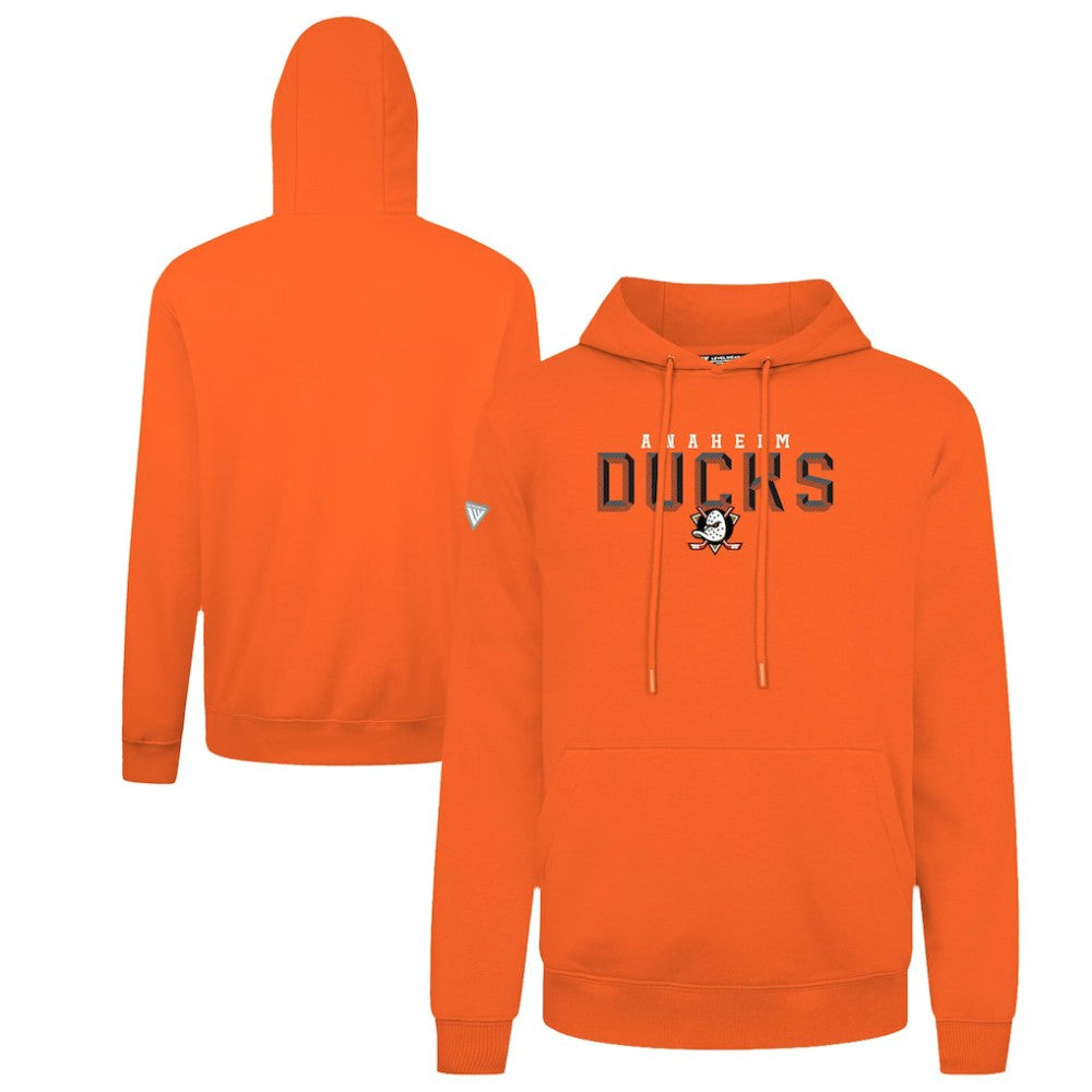 NHL Orange Anaheim Ducks Levelwear Podium Carve Pullover Hoodie