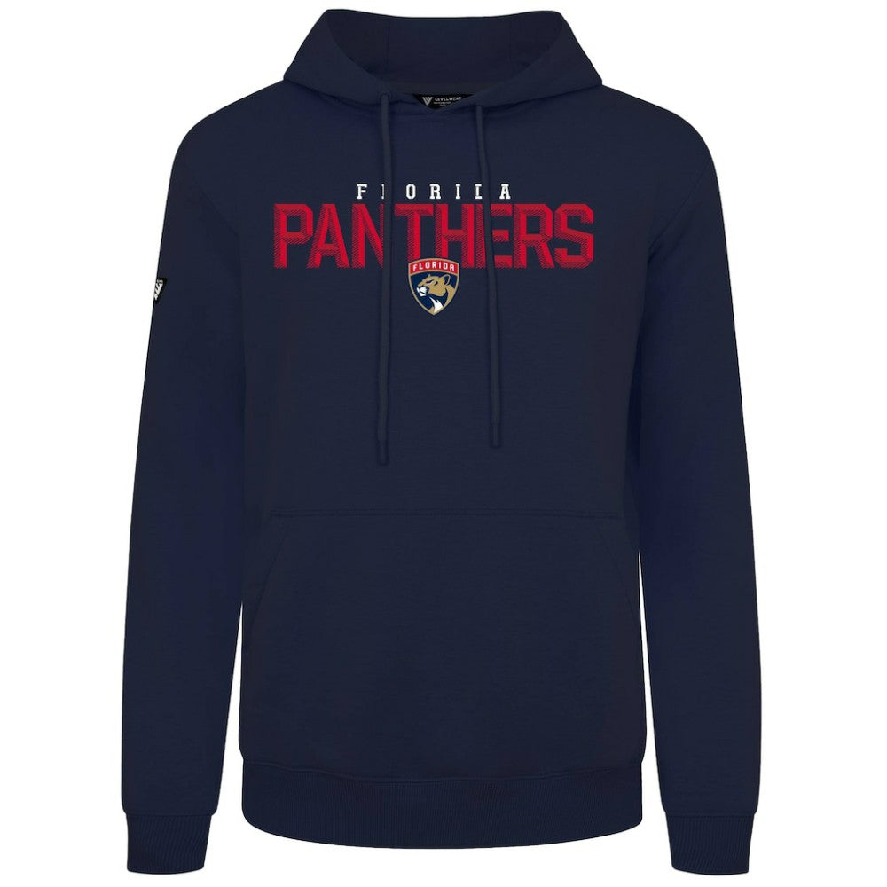 NHL Navy Florida Panthers Levelwear Podium Carve Pullover Hoodie