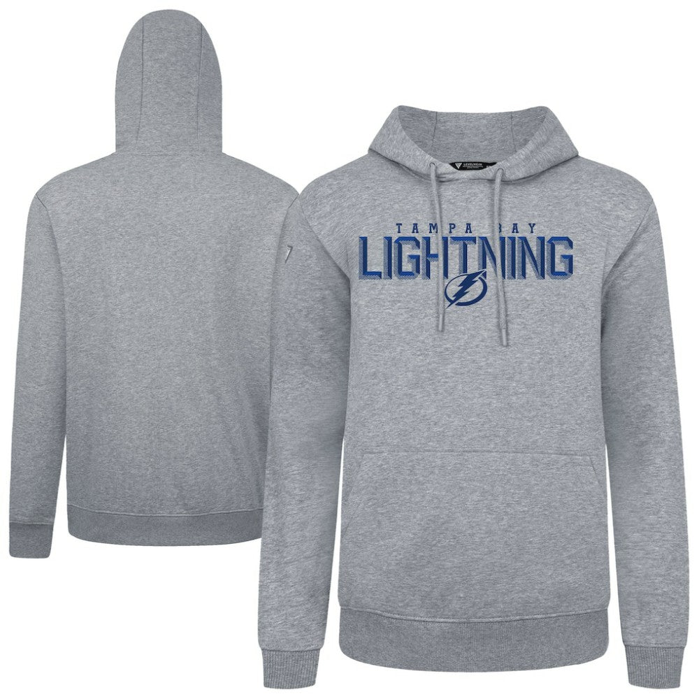 NHL Gray Tampa Bay Lightning Levelwear Podium Carve Pullover Hoodie