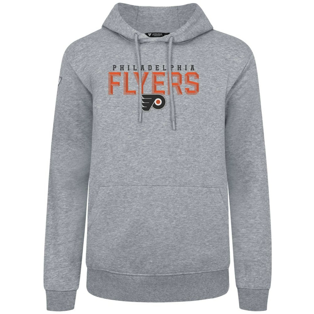 NHL Gray Philadelphia Flyers Levelwear Podium Carve Pullover Hoodie