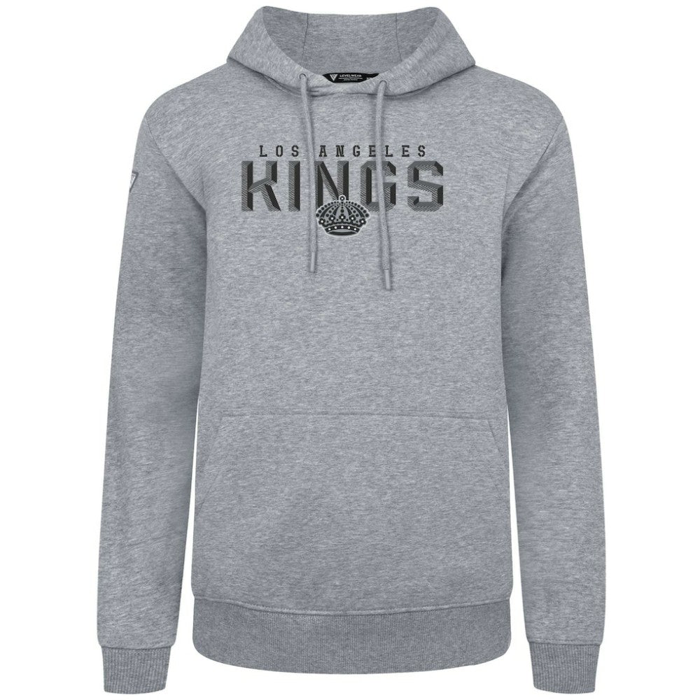 NHL Gray Los Angeles Kings Levelwear Podium Carve Pullover Hoodie