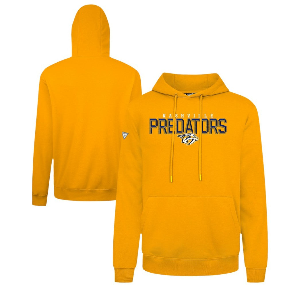 NHL Gold Nashville Predators Levelwear Podium Carve Pullover Hoodie
