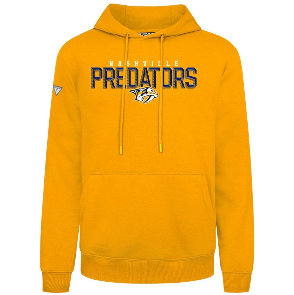 NHL Gold Nashville Predators Levelwear Podium Carve Pullover Hoodie