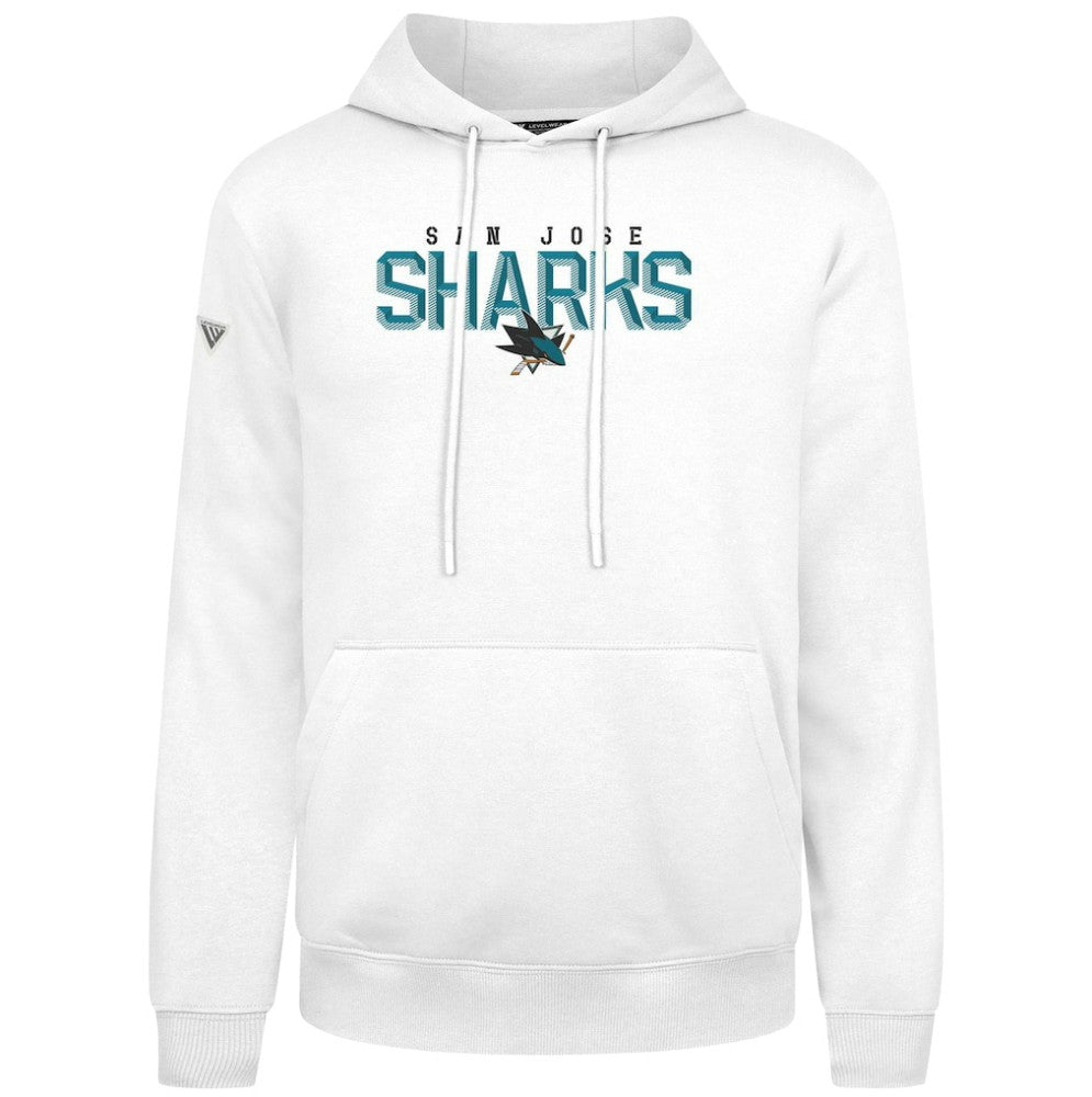NHL White San Jose Sharks Levelwear Podium Carve Pullover Hoodie