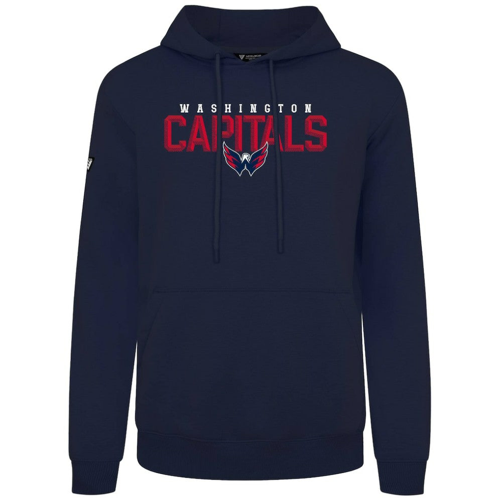 NHL Navy Washington Capitals Levelwear Podium Carve Pullover Hoodie