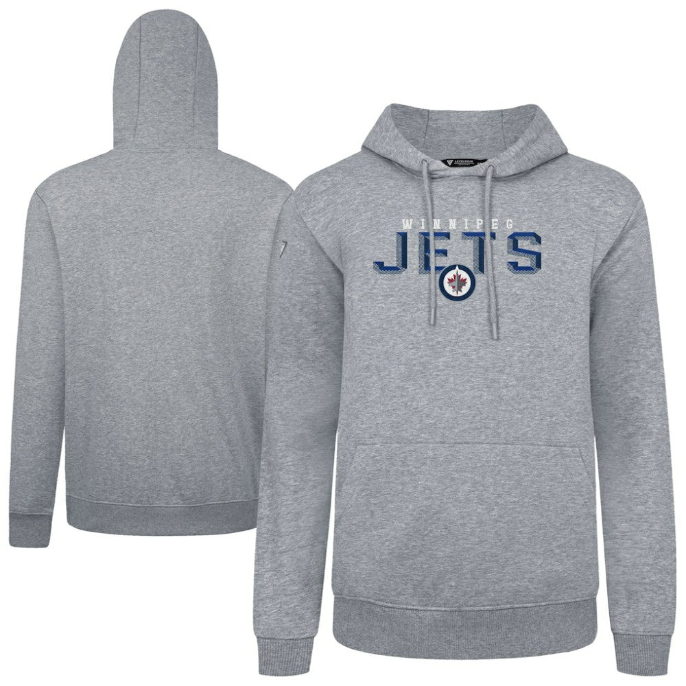 NHL Gray Winnipeg Jets Levelwear Podium Carve Pullover Hoodie