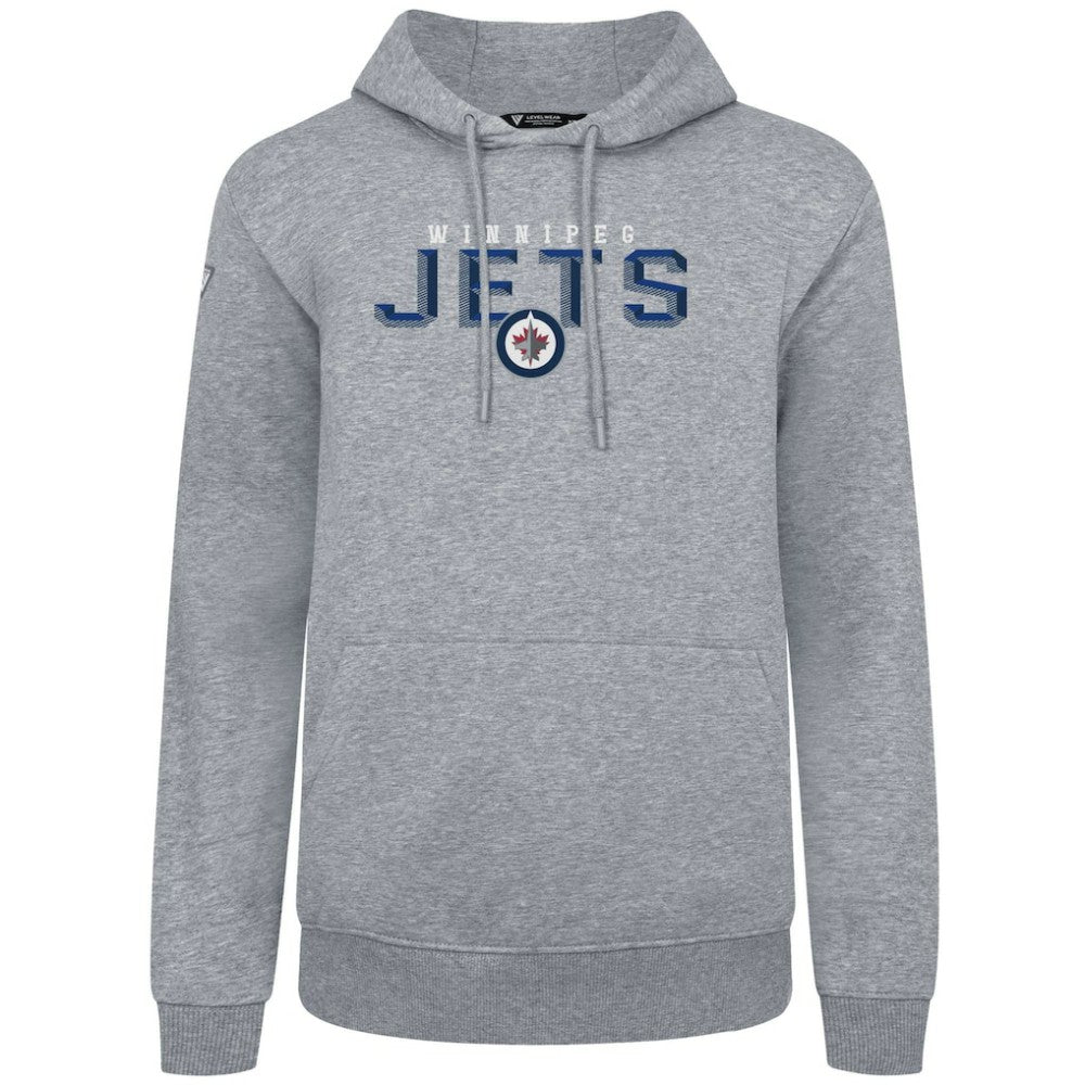 NHL Gray Winnipeg Jets Levelwear Podium Carve Pullover Hoodie