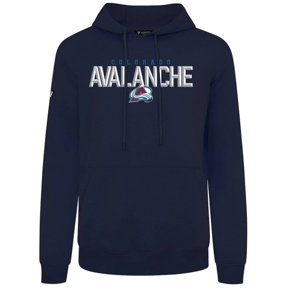 NHL Navy Colorado Avalanche Levelwear Podium Carve Pullover Hoodie