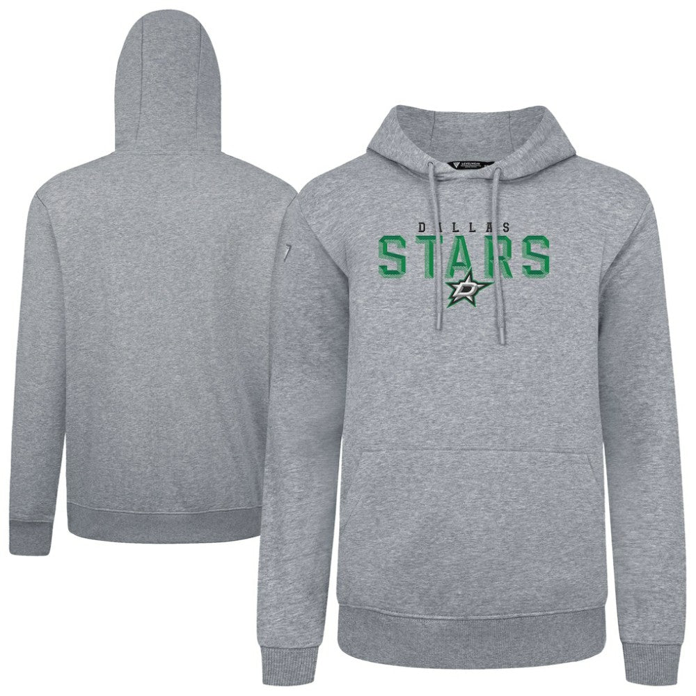 NHL Gray Dallas Stars Levelwear Podium Carve Pullover Hoodie