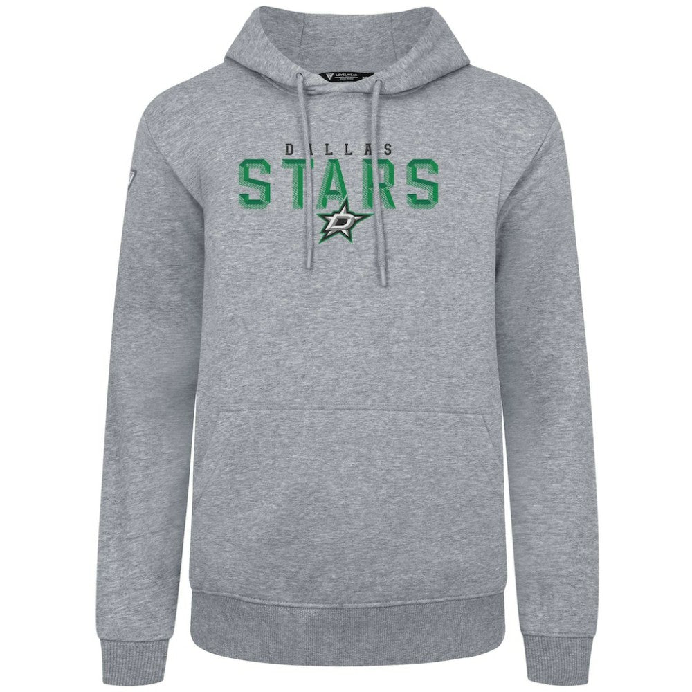NHL Gray Dallas Stars Levelwear Podium Carve Pullover Hoodie