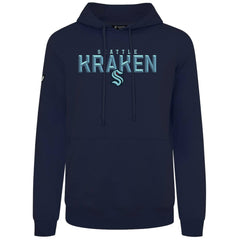 NHL Navy Seattle Kraken Levelwear Podium Carve Pullover Hoodie