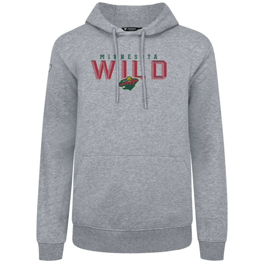 NHL Gray Minnesota Wild Levelwear Podium Carve Pullover Hoodie