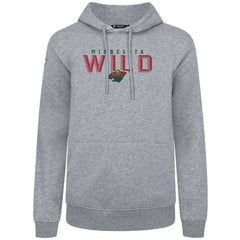 NHL Gray Minnesota Wild Levelwear Podium Carve Pullover Hoodie