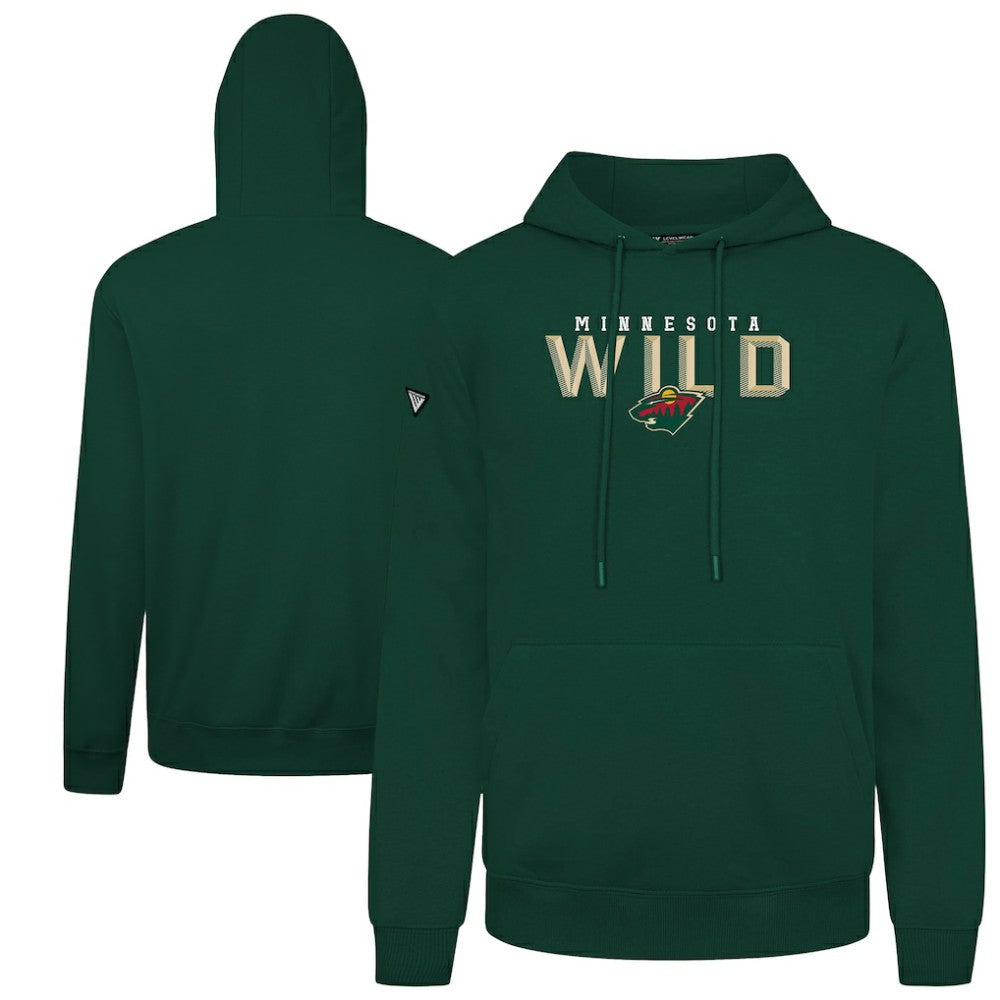 NHL Green Minnesota Wild Levelwear Podium Carve Pullover Hoodie