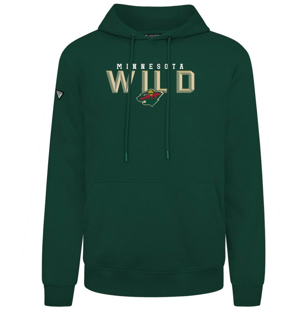 NHL Green Minnesota Wild Levelwear Podium Carve Pullover Hoodie