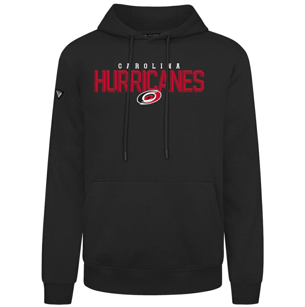 NHL Black Carolina Hurricanes Levelwear Podium Carve Pullover Hoodie