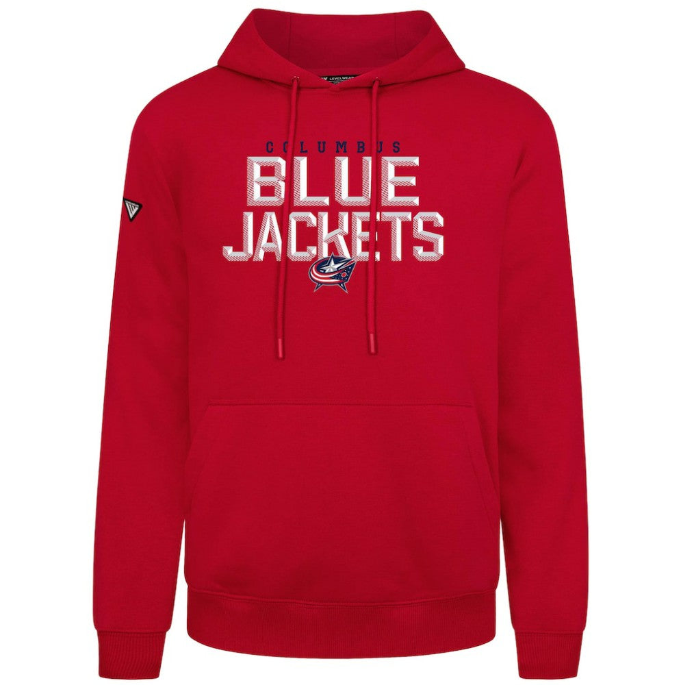 NHL Red Columbus Blue Jackets Levelwear Podium Carve Pullover Hoodie