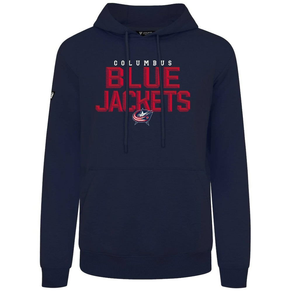 NHL Navy Columbus Blue Jackets Levelwear Podium Carve Pullover Hoodie