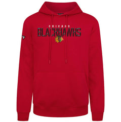 NHL Red Chicago Blackhawks Levelwear Podium Carve Pullover Hoodie