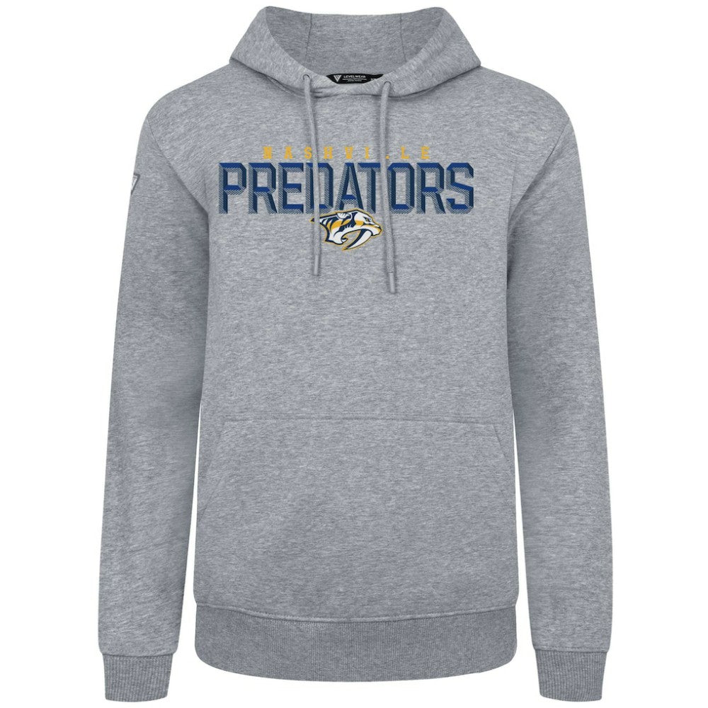 NHL Gray Nashville Predators Levelwear Podium Carve Pullover Hoodie