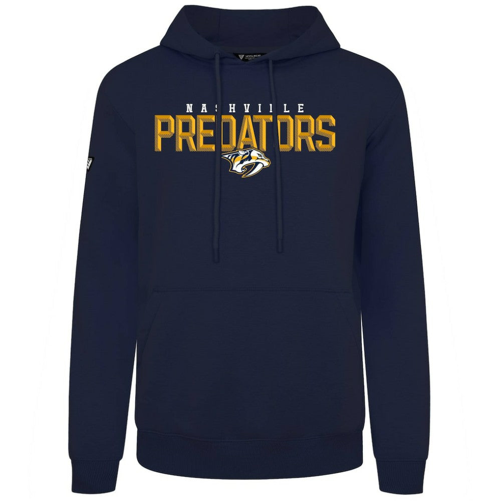 NHL Navy Nashville Predators Levelwear Podium Carve Pullover Hoodie