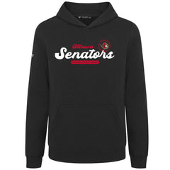 NHL Black Ottawa Senators Levelwear Youth Podium Monument Pullover Hoodie