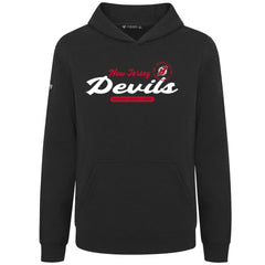 NHL Black New Jersey Devils Levelwear Youth Podium Monument Pullover Hoodie
