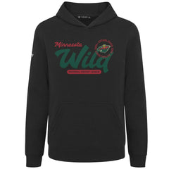NHL Black Minnesota Wild Levelwear Youth Podium Monument Pullover Hoodie