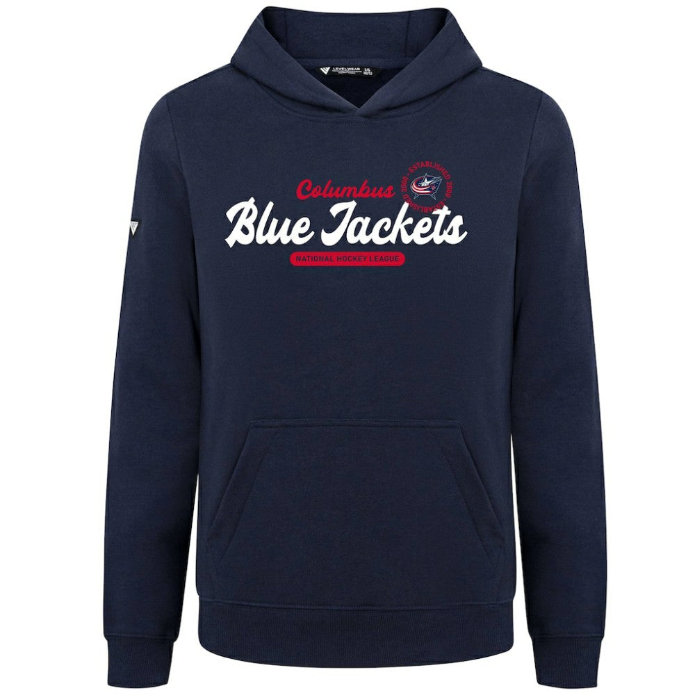 NHL Navy Columbus Blue Jackets Levelwear Youth Podium Monument Pullover Hoodie